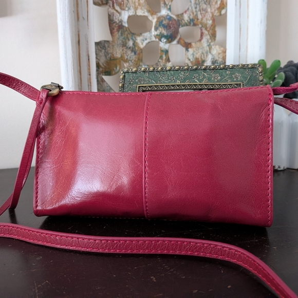 HOBO Handbags - HOBO Magenta Genuine Leather Crossbody Minimalist Bag
